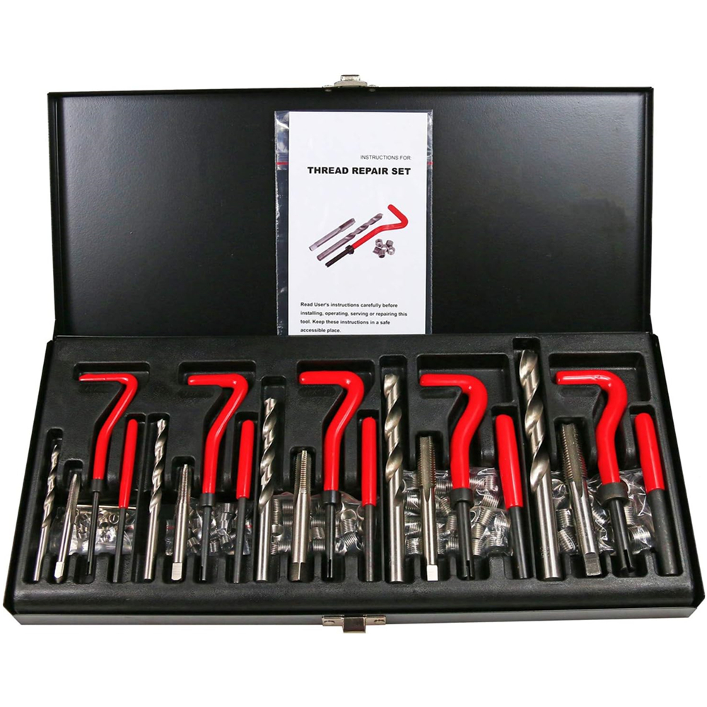 Wholesale 131pcs Helicoil Metric Thread Repair Kit, HSS Drill Thread Insert Repair Tool M5 M6 M8 M10 M12