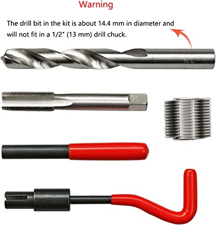 Wholesale Metric Thread Repair Kit M14x1.5MM Auto Repairing Thread Repair Recoil Insert Kit (M14-1.5) - Image 3