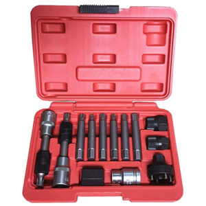 Wholesale 13Pcs Alternator Pulley Removal Tool Kit Alternator Pulley Removal Tool Car Pulley Removal Decoupling Puller tools